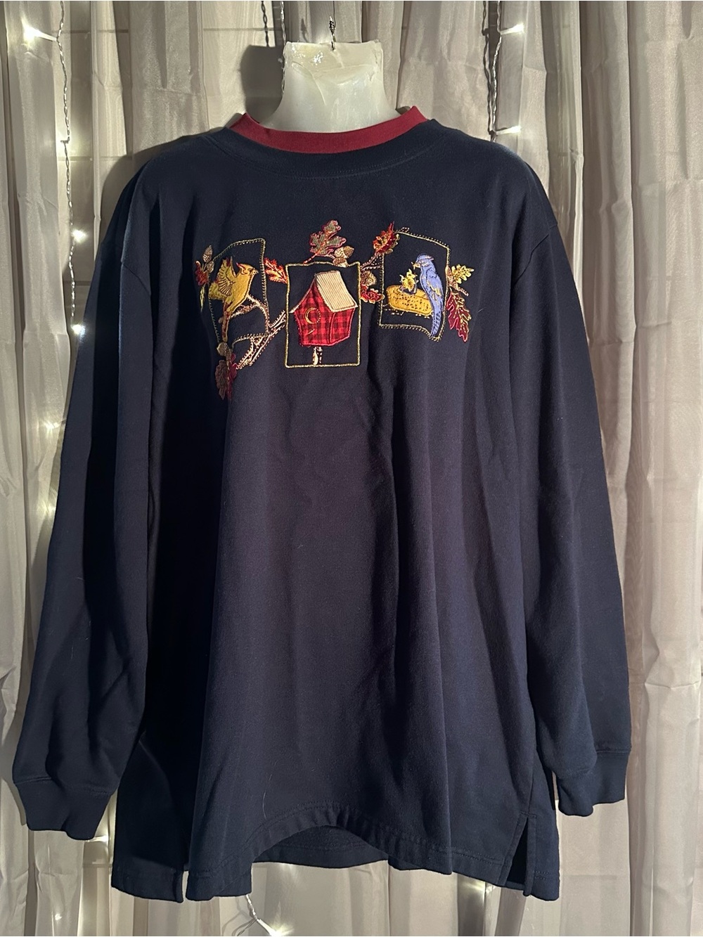 Vintage Bobbie Brooks fall time cardinal crewneck sweatshirt Sz 22w/24w